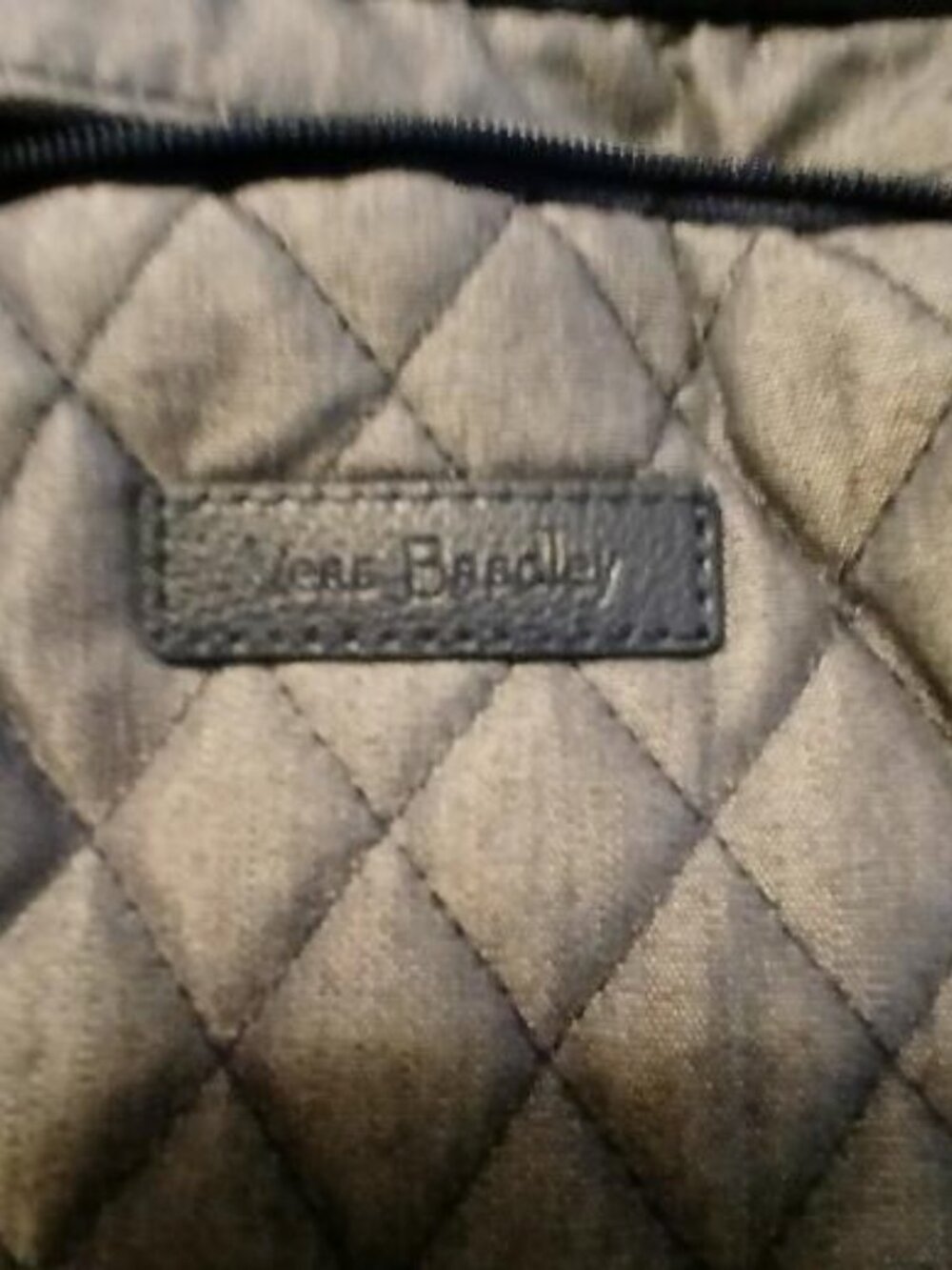 Vera Bradley blue quilted soft sided backpack with floral print inside - Picture 6 of 12